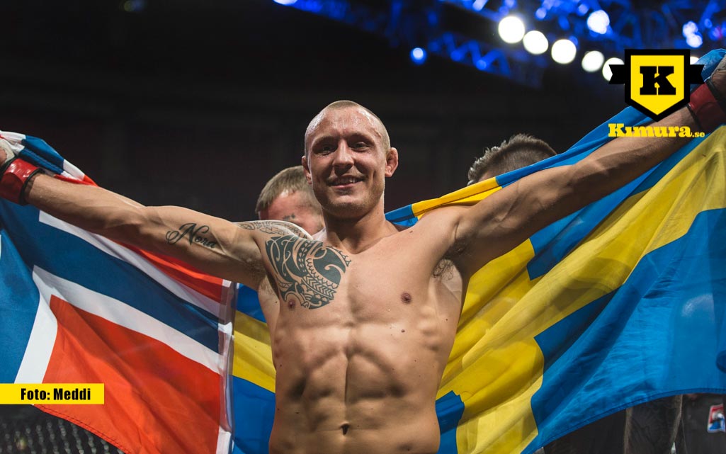 Jack Hermansson UFC med flagga