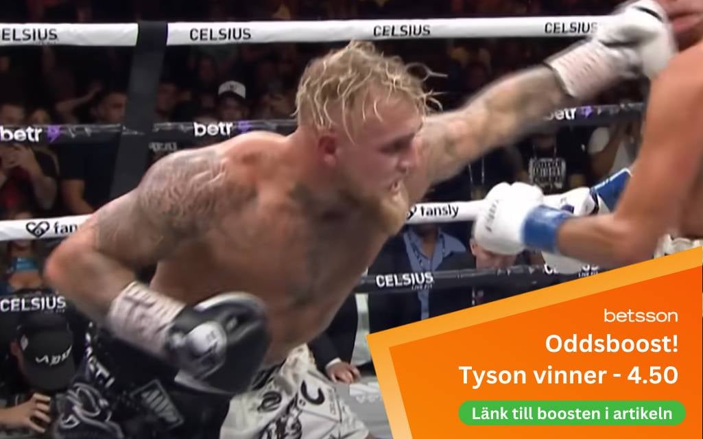 Mike Tyson, Jake Paul, Betsson oddsboost